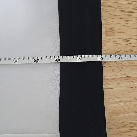 NWT Bebe Black & White Piping‎ Halter Top Dress Size Small Strappy Midi Sheath - Picture 7 of 10